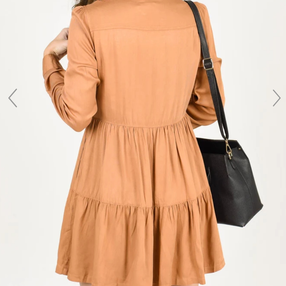 Long Sleeve Button Up Dress - Picture 3 of 11